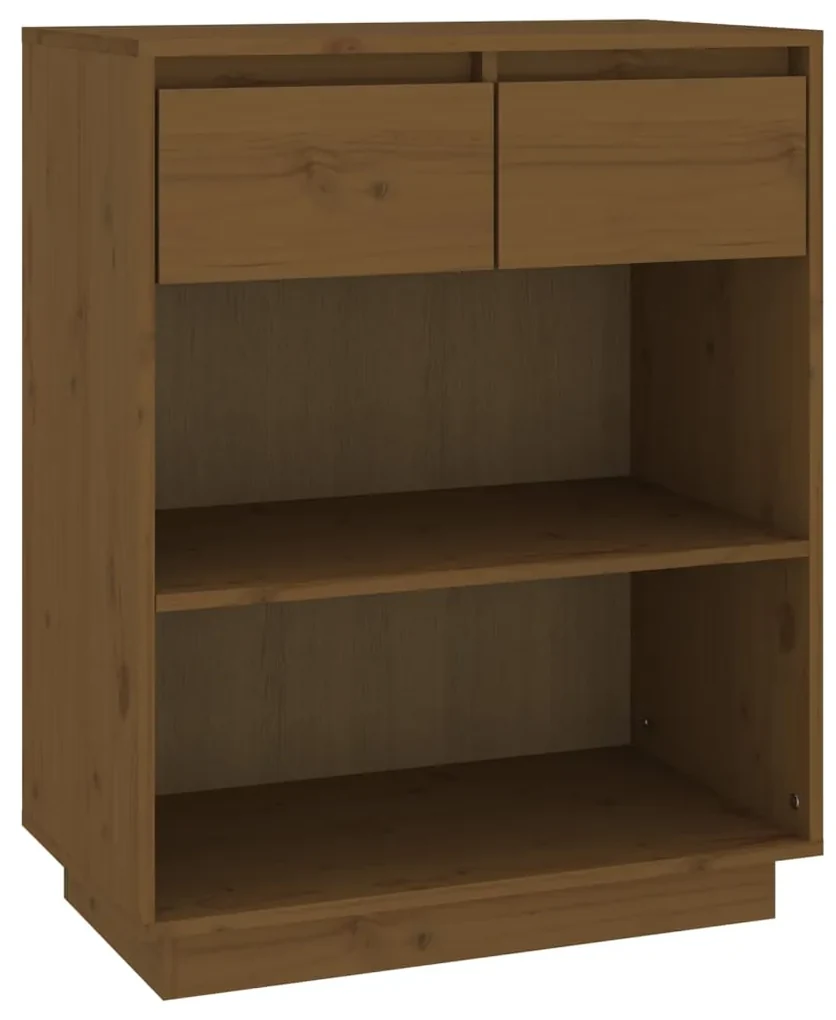 vidaXL Wandkast 60x34x75 cm massief grenenhout honingbruin