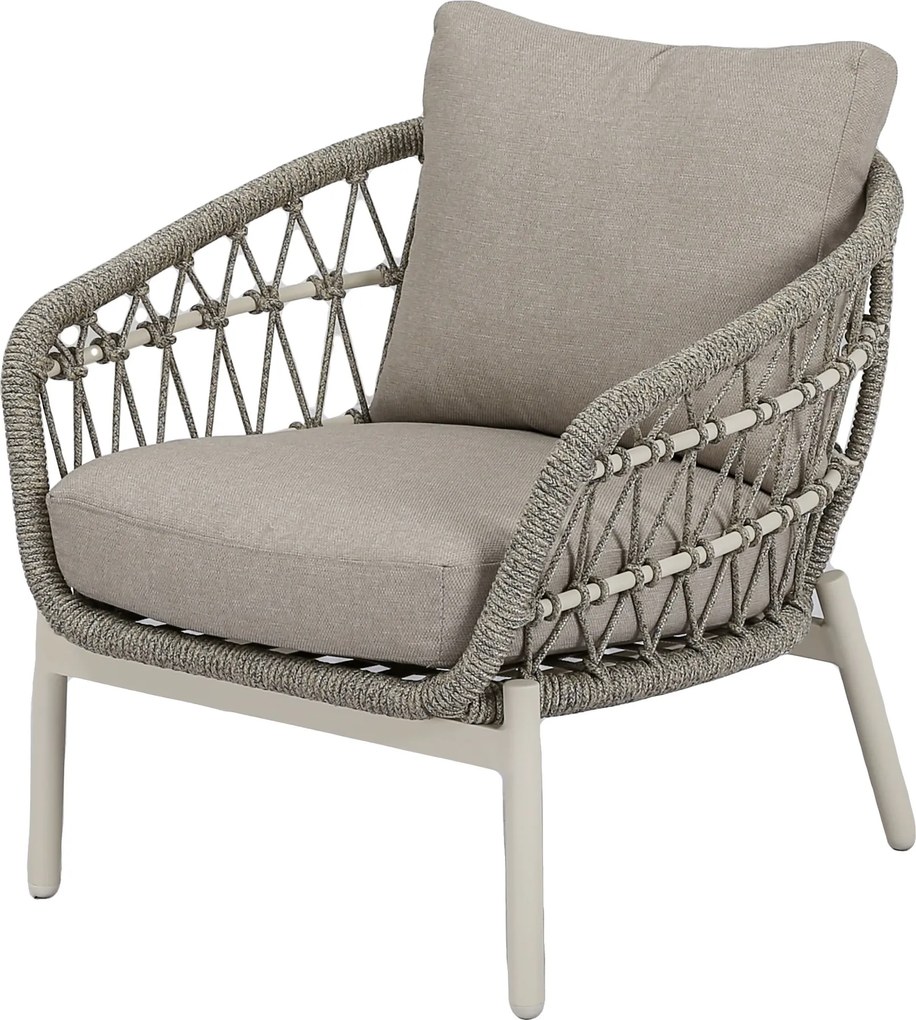 Arezzo low lounge dining tuinstoel natural sand