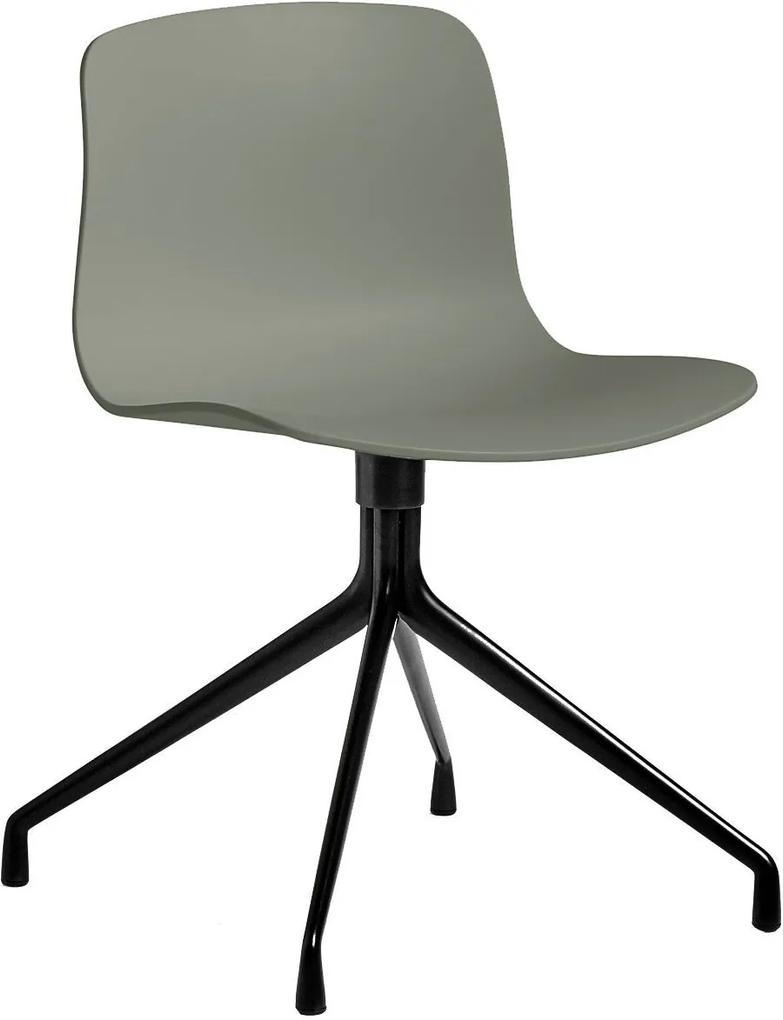 Hay About a Chair AAC10 stoel met zwart onderstel Dusty Green