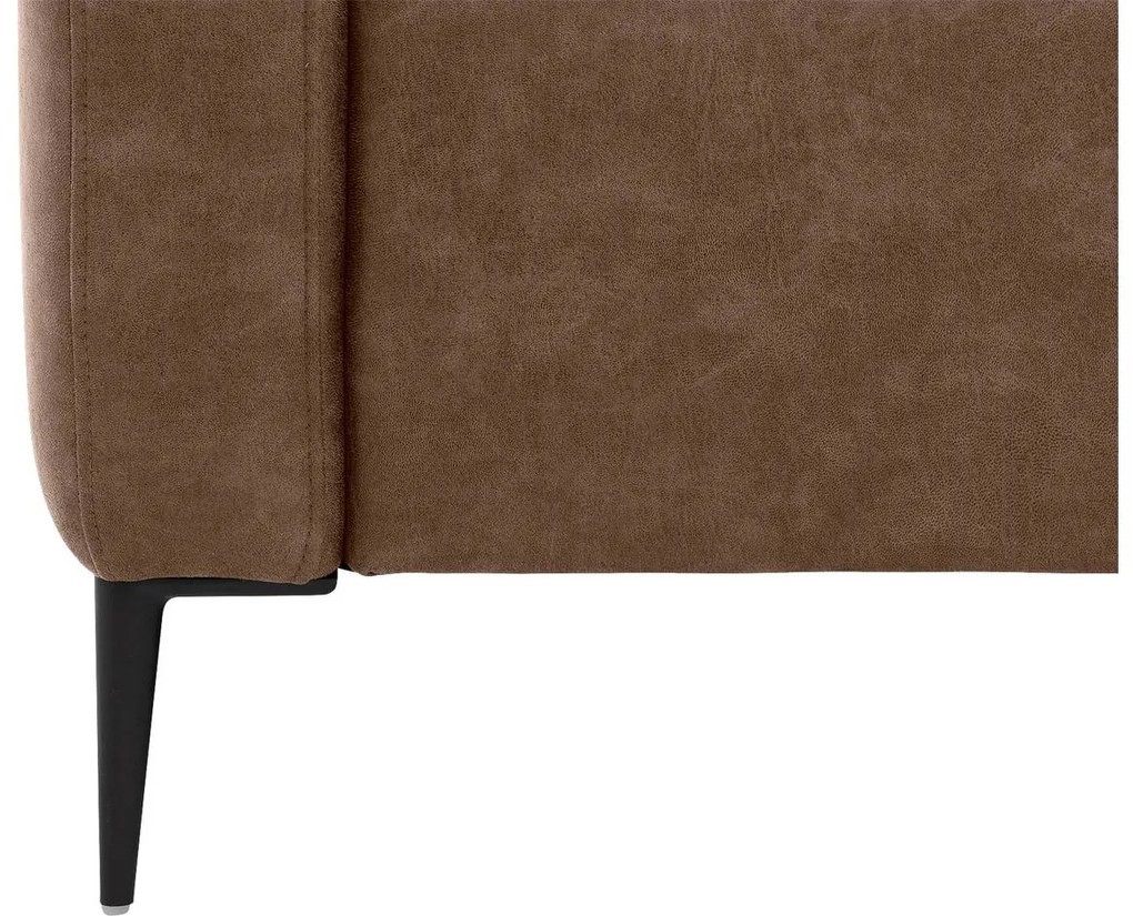 Goossens Key West bruin, micro leer, 2,5-zits, modern design