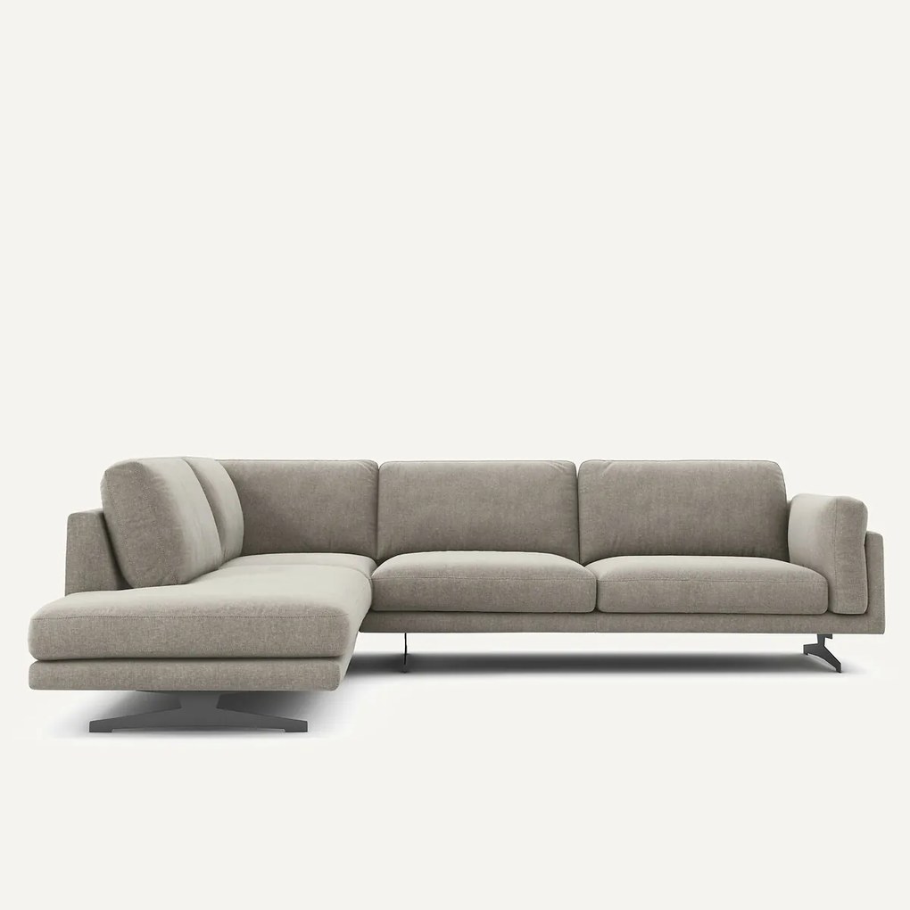 Chenille fluwelen hoekbank met longchair, César