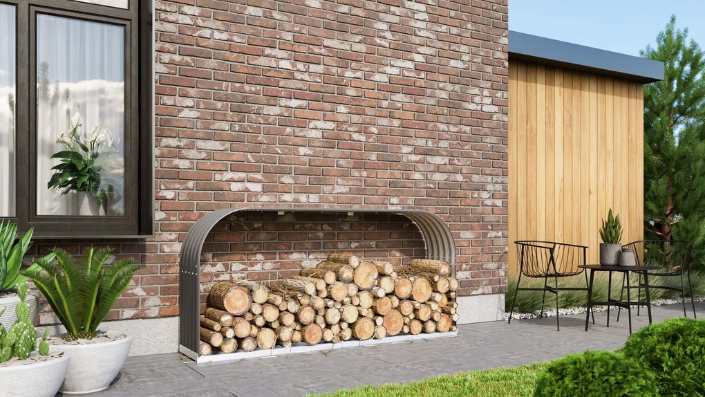 Vitavia Houtopslag Ardor 401 - vlak - graniet - Houtopslag - L100 cm hoog