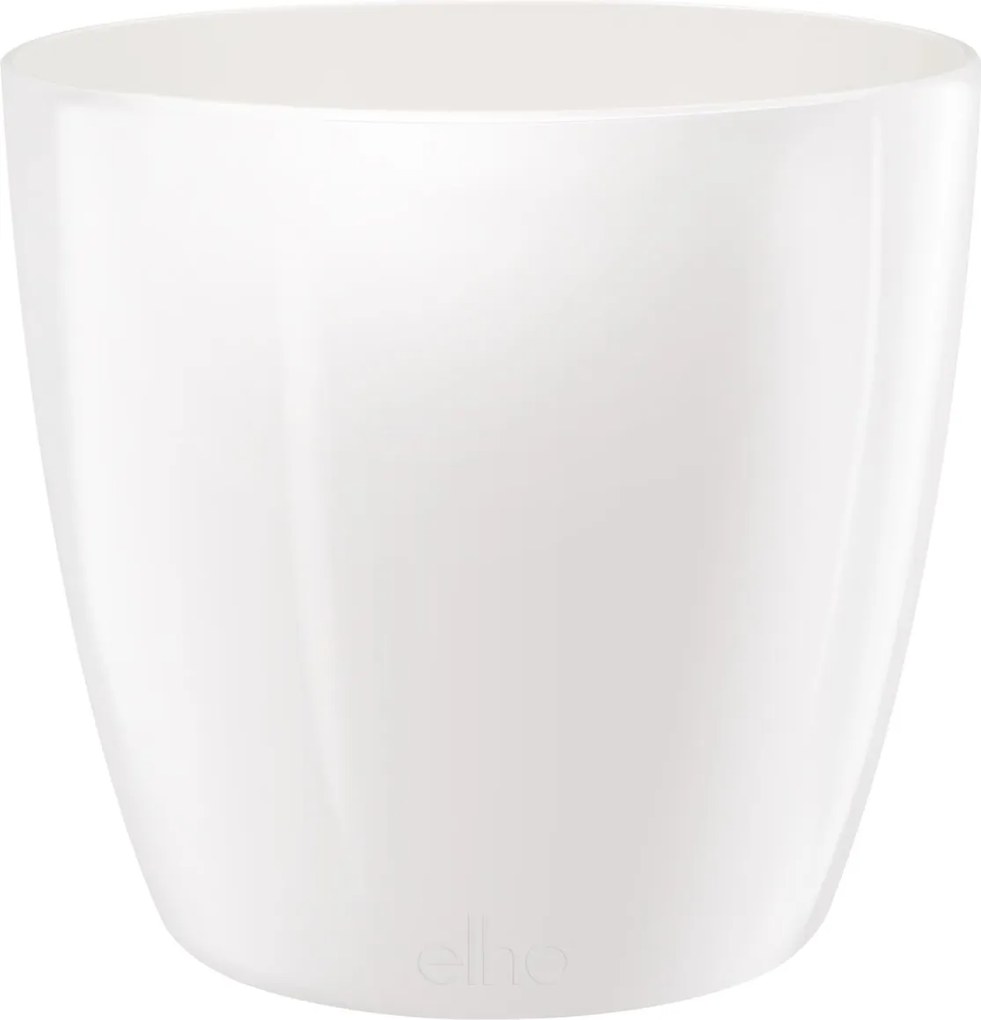 elho Brussels Diamond Rond 16 - Wit (Wit) - Diameter 15,8 x H 14,5 cm - Ideaal voor binnen - 100% gerecycled