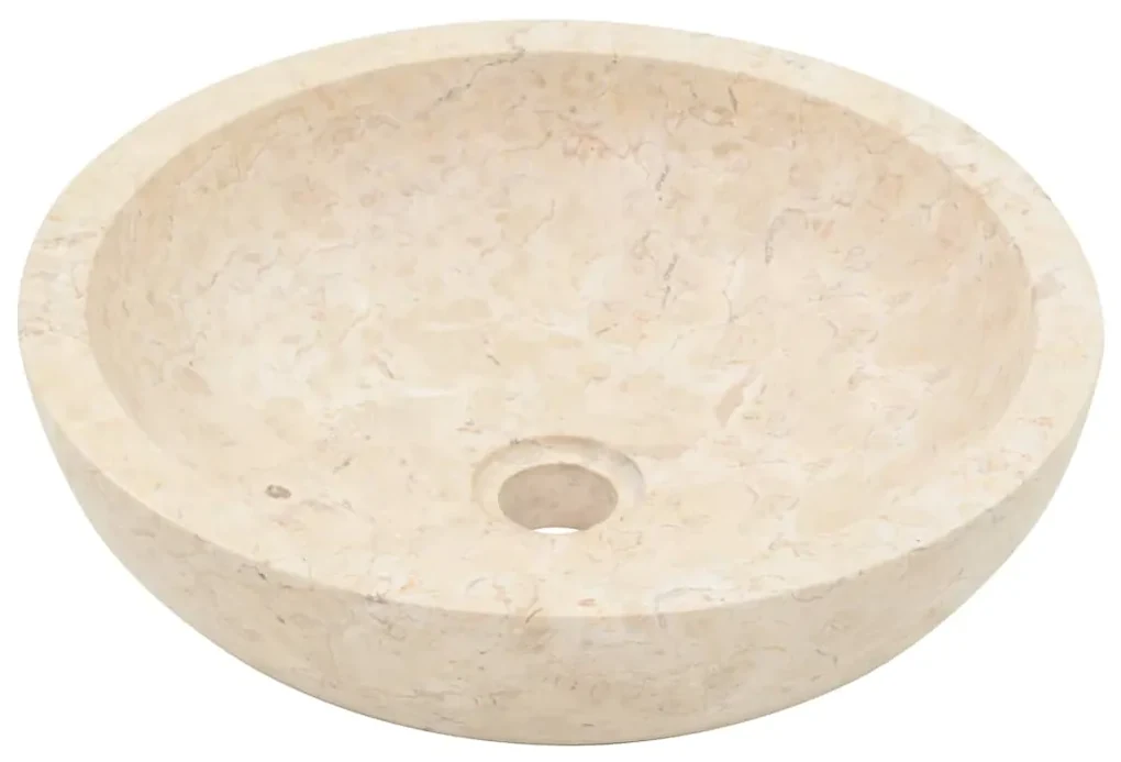 vidaXL Gootsteen 40x12 cm marmer crème