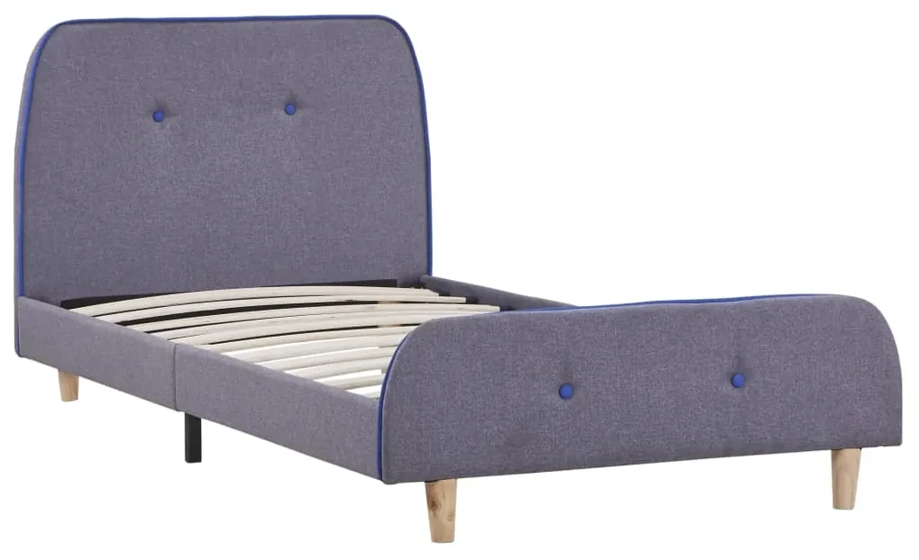 vidaXL Bedframe stof lichtgrijs 90x200 cm