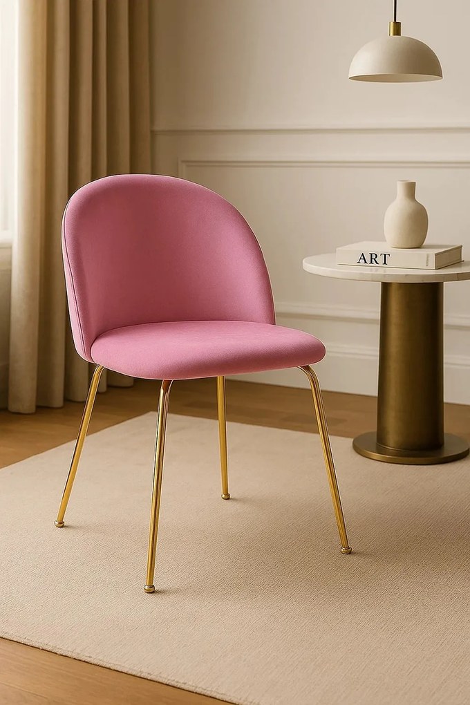 Gouden Dalnia Stoel Fluweel