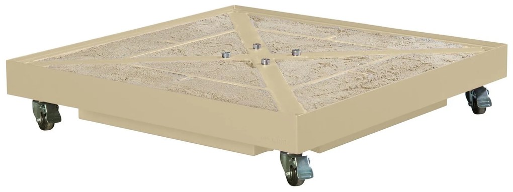 Platinum Challenger parasol Premium T2 3.5 - Champagne Teak + vulbare voet + hoes