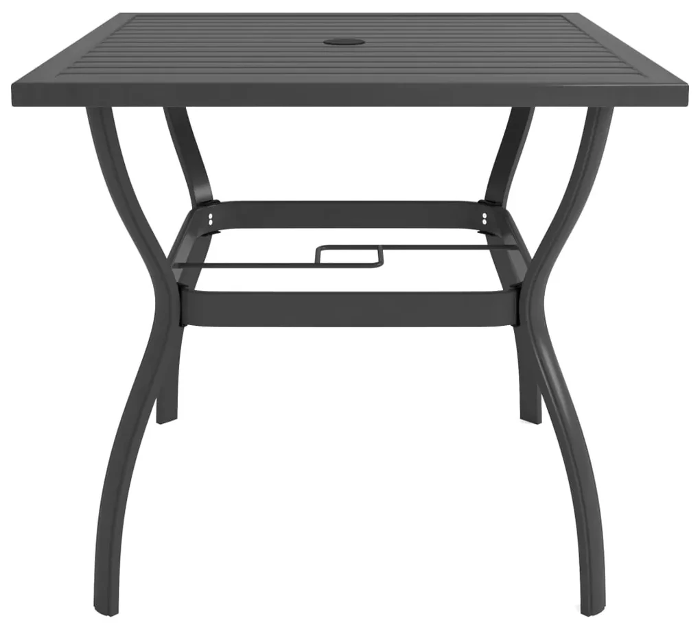 vidaXL Tuintafel 81,5x81,5x72 cm staal antraciet