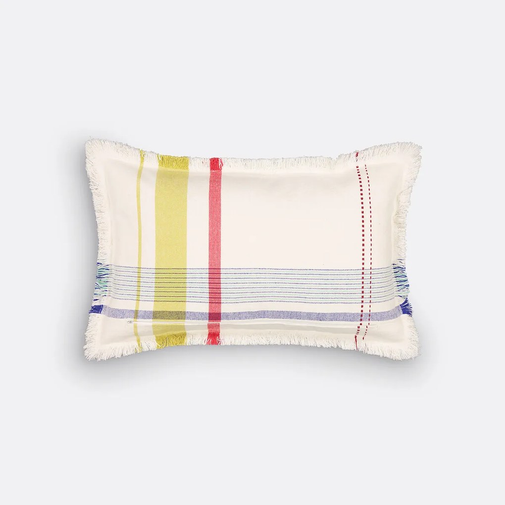 Rechthoekige kussenhoes in katoen, Asmar