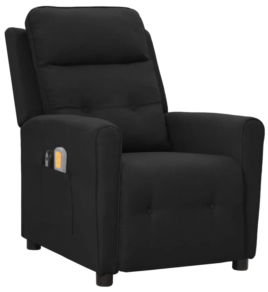 vidaXL Massagestoel elektrisch stof zwart