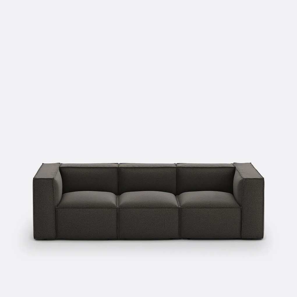 Modulaire bank, 3-zit, getextureerde stof, Seven