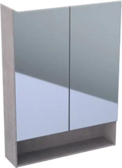 Geberit Acanto spiegelkast m. 2 dubbelzijdige spiegeldeuren m. LED verlichting 60x83x21.5cm 500.644.00.2