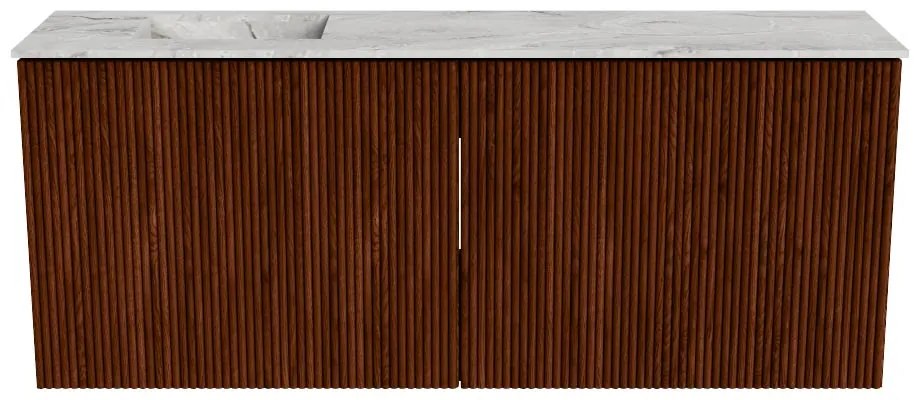 Mondiaz Joya DLux 100cm toiletmeubel ruby met wastafel faye links 1 kraangat glace