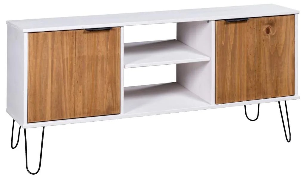 Medina Tv-meubel New York Range grenenhout wit en lichthoutkleurig