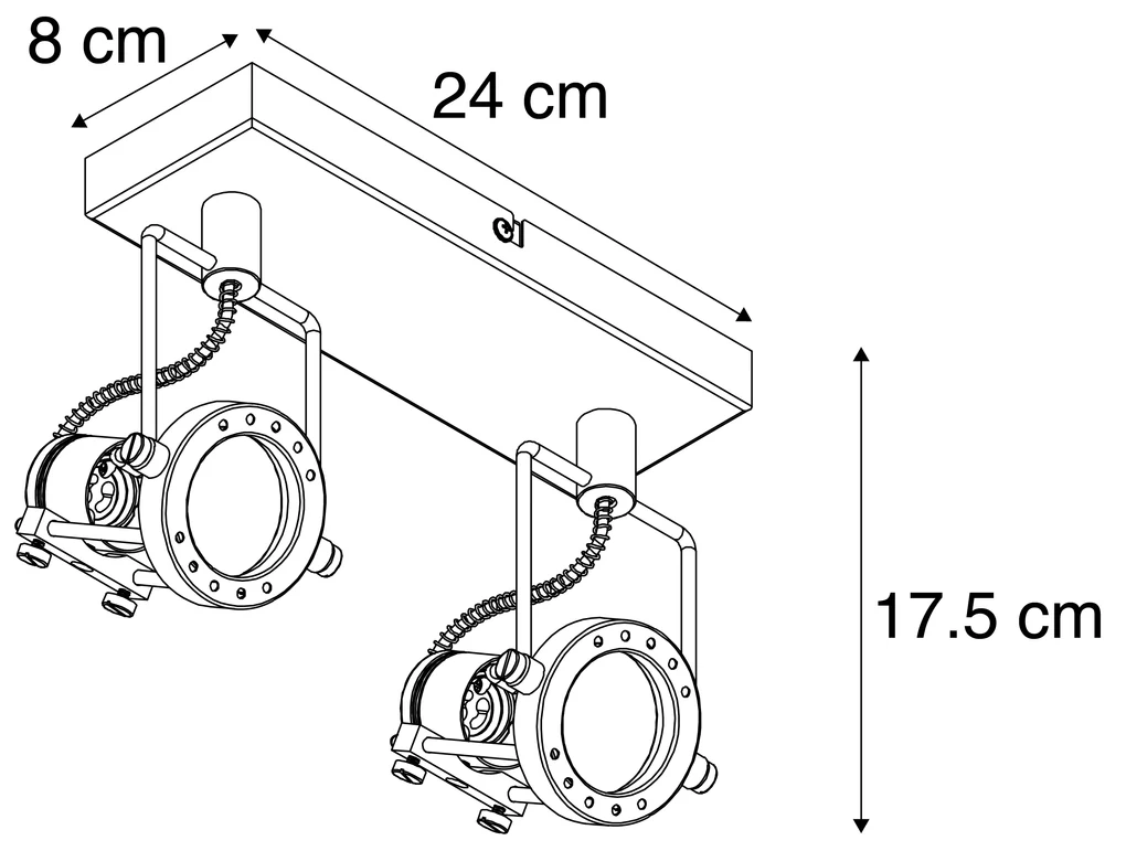 SLV 152232 BIMA 2 Spot für Hochvolt-Stromschiene 3Phasen zweiflammig Q