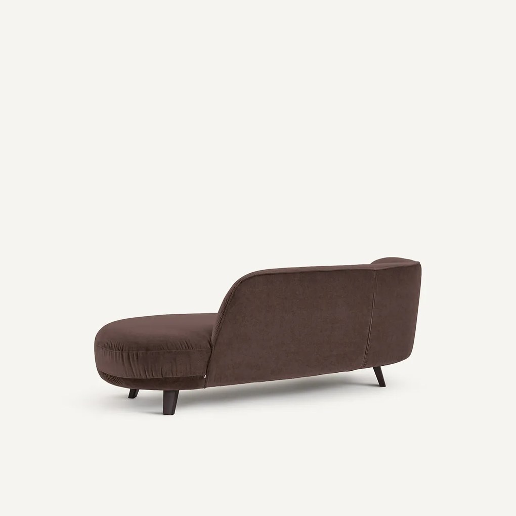 Dormeuse in linnen fluweel, Rosebury, ontwerp door Emmanuel Gallina