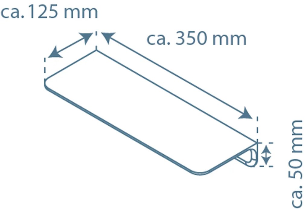 Schutte Booz doucherek 35x12cm antraciet