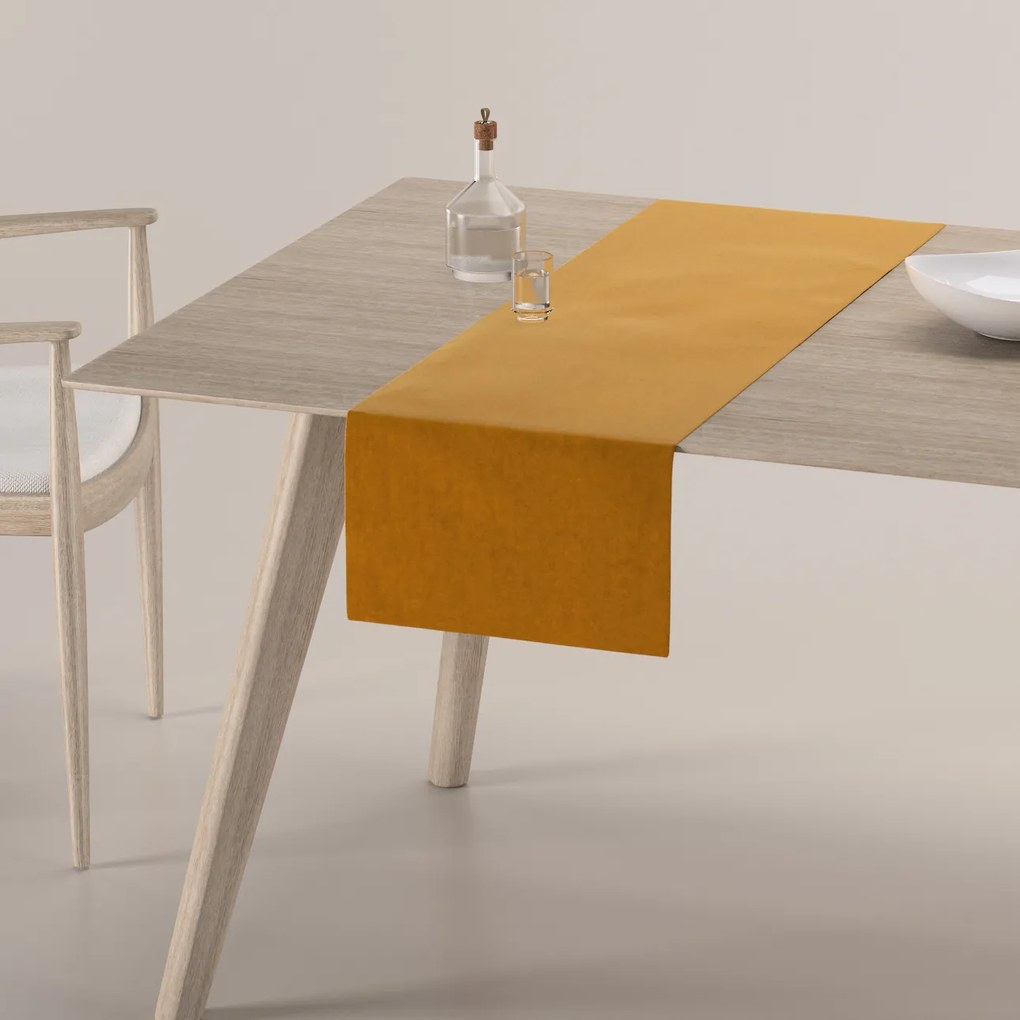 Dekoria Rechthoekige tafelloper, geel, 40 x 130 cm