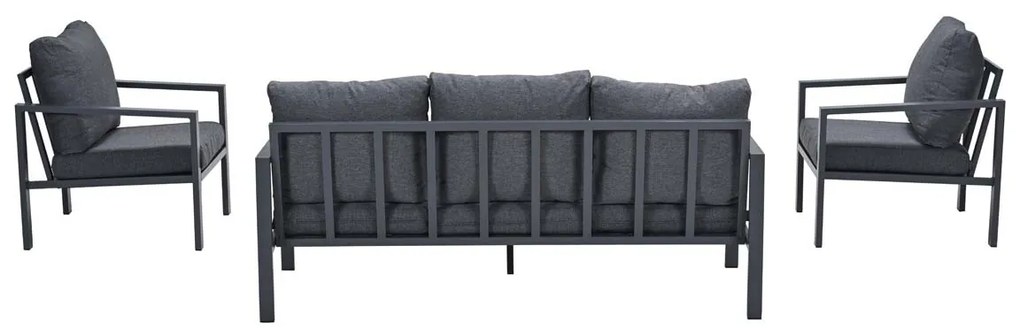 Garden Impressions Durban loungeset 4-delig - donker grijs