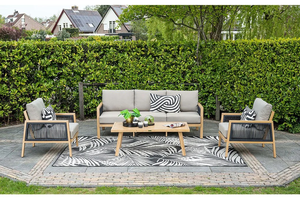 Garden Impressions San Capri loungeset 4-delig - light teak aluminium