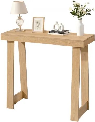VEVOR Consoletafel, bijzettafel achter de bank (91,5 x 30,5 x 81 cm / L x B x H), rechthoekige bijzettafel van meerlaags plaatmateriaal voor hal, slaapkamer, woonkamer, entree, moderne haltafel van natuurlijk hout