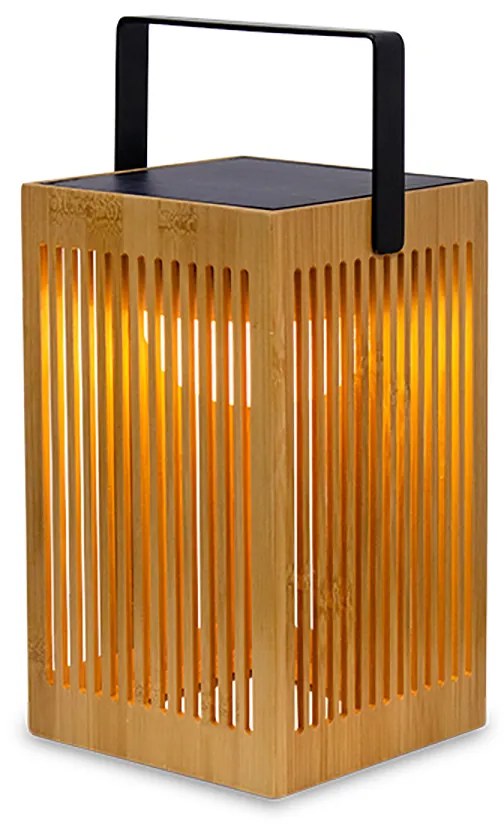 Buitenlamp Tafellamp bamboe incl. LED dimbaar IP54 solar oplaadbaar met afstandsbediening - OkinawaOosters IP54 Buitenverlichting Lamp
