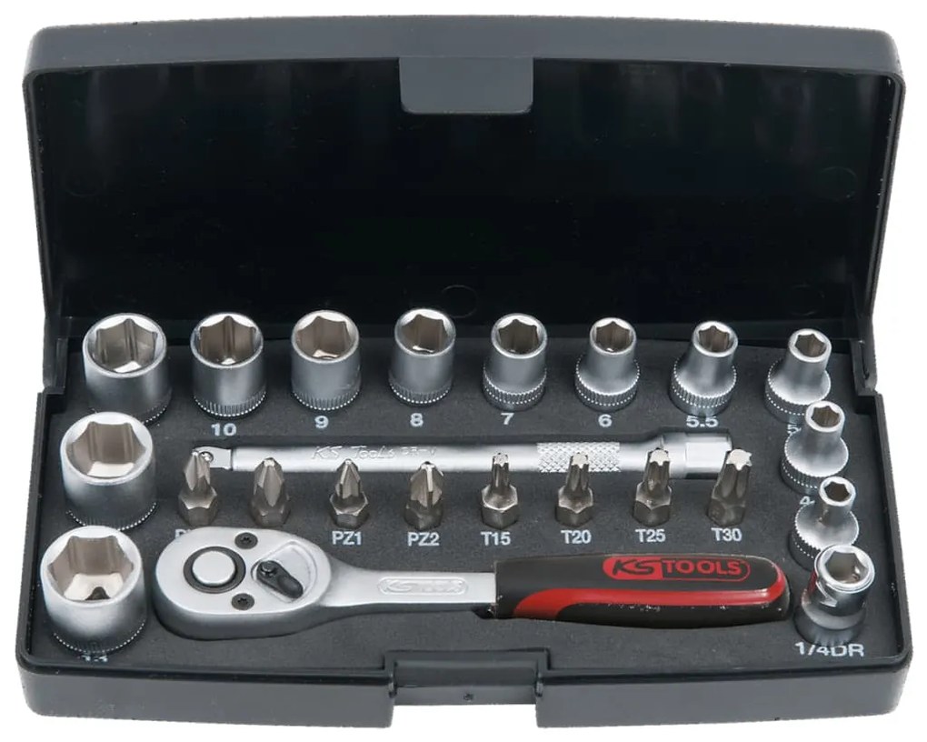KS Tools 23-delige Dopbitset superlock mini 1/4-Inch