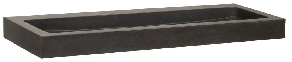 Sanituba Black Spirit wastafel basalt zonder kraangaten 120cm