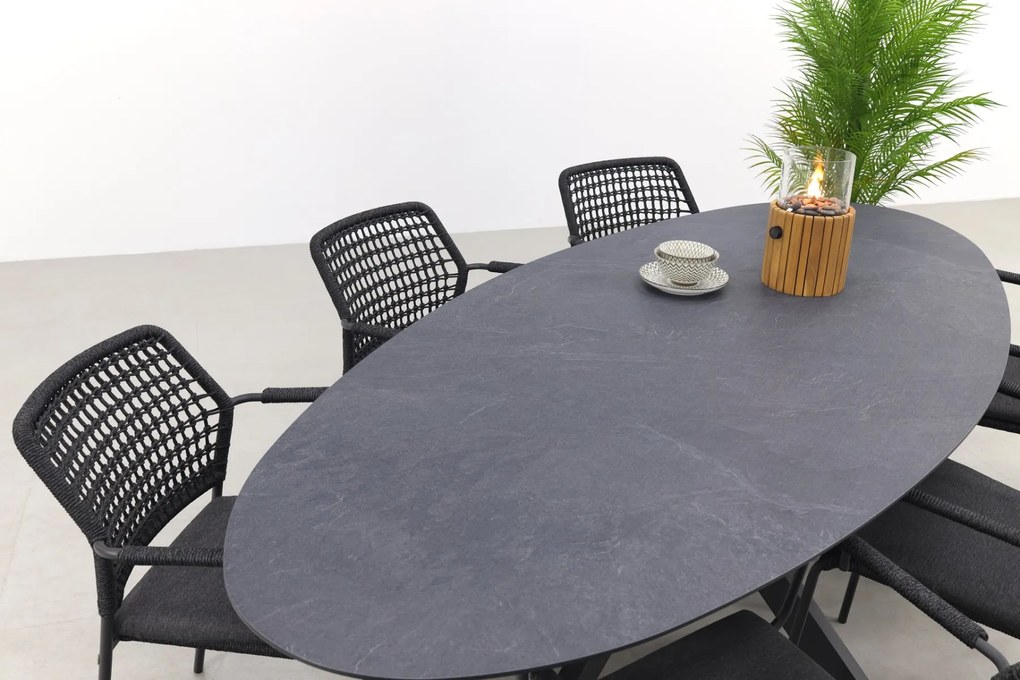 Barista/Privada 240x107 - Ovale tuinset - 7-delig - stapelbaar OP=OP