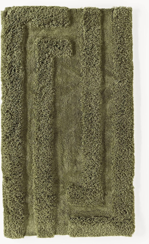 Pluizig hoogpolig vloerkleed Genève met verhoogde hoog-laag structuur