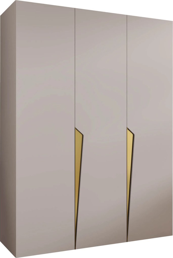 Kledingkast Hartford 604, Kasjmier, Gouden, 202x150x52cm, 104.8 kg, Kledingkast deuren: Met scharnieren