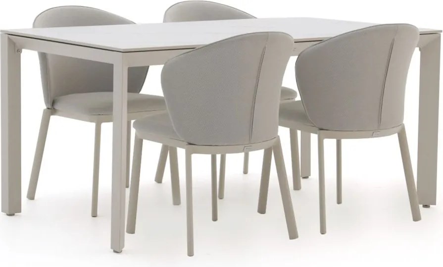 Diningset Bellagio  | 4 personen | Tuinset sintered stone | 5-delig | Kees Smit Tuinmeubelen