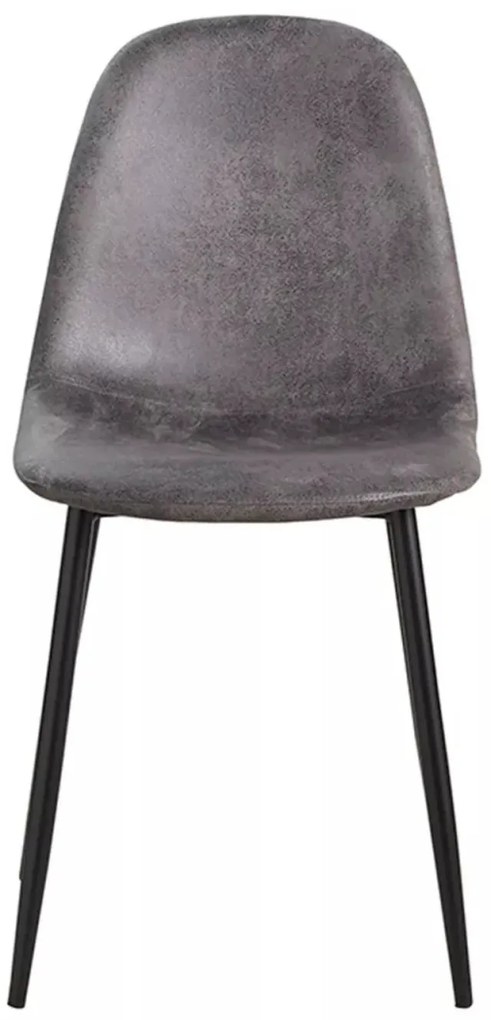Set van 4 zwarte Teok kunstlederen stoelen
