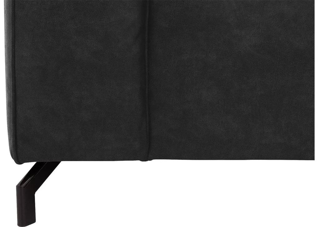 Goossens Bank Calvin grijs, micro leer, 3-zits, modern design met ligelement rechts
