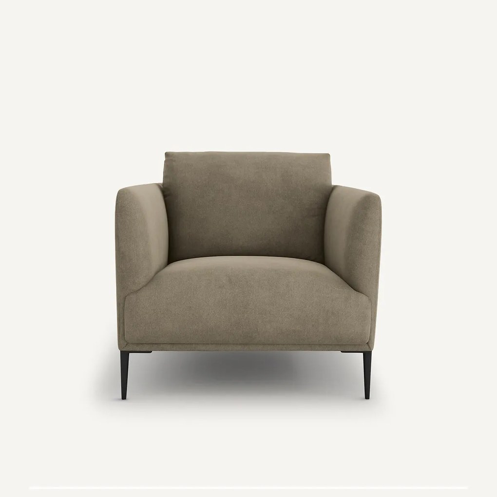 Bank, in stonewashed fluweel, Oscar, ontwerp Emmanuel Gallina