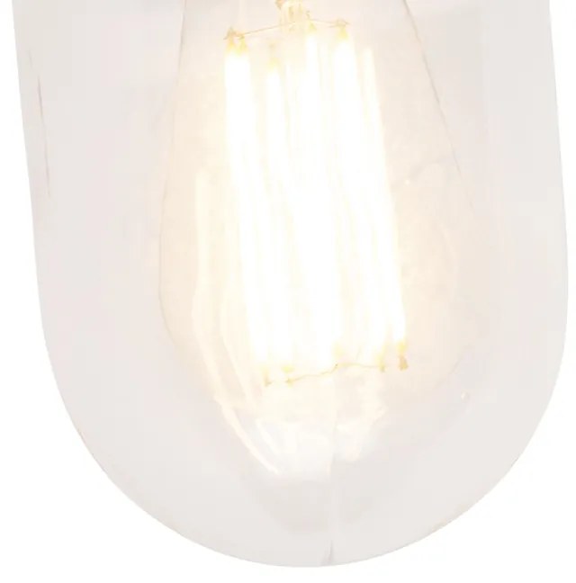 Smart landelijke wandlamp antraciet IP44 incl. wifi E27 - Kansas