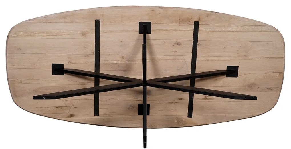 Starfurn Ferris Deens Ovale Eettafel Naturel Eiken 200 Cm - 200 X 100cm.