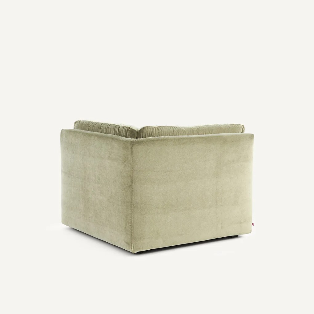 Modulaire 90° hoek in linnen fluweel, GIULIANO