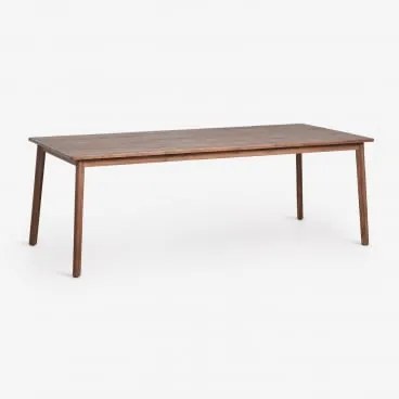 Rechthoekige Eettafel Van Acaciahout Kaela Donker Acaciabruin & 220 X 100 Cm - Sklum