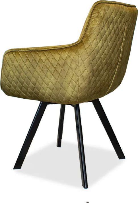 Eetkamerstoel - Peter - Draaibaar - stof Velours Adore green