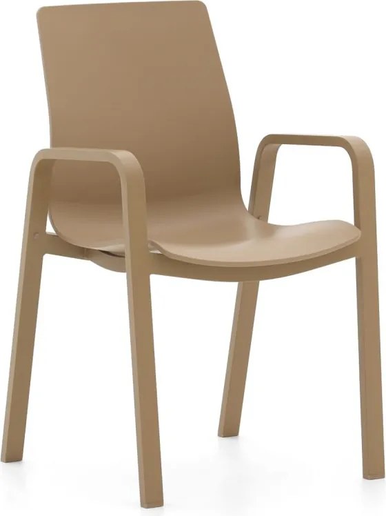 Dining tuinstoel | Hartman  Flow | Kunststof | Taupe | Stapelbaar | Kees Smit Tuinmeubelen