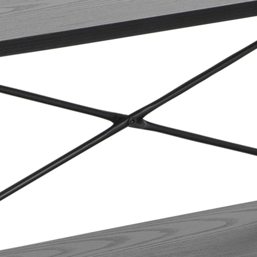 Zwarte Plankenkast - 94x27x172cm.