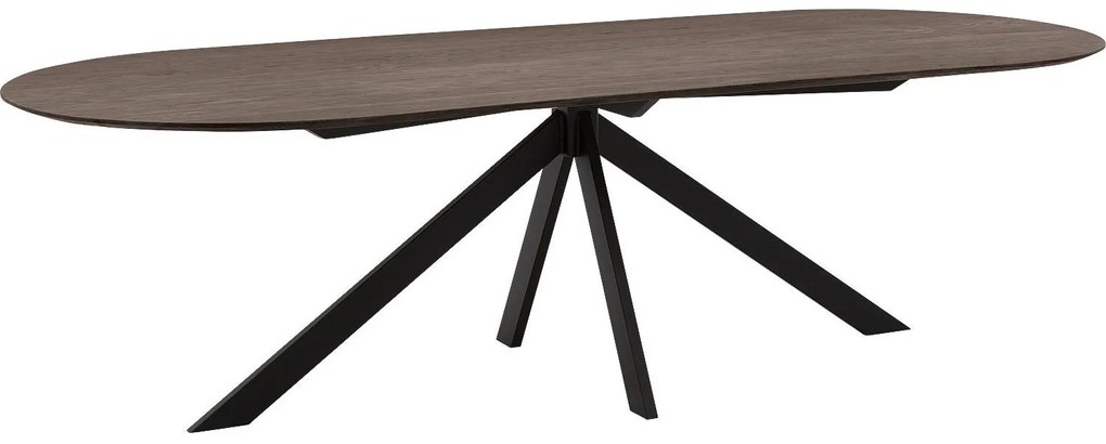 Goossens Excellent Eettafel Uniek, Semi rond 260 x 100 cm