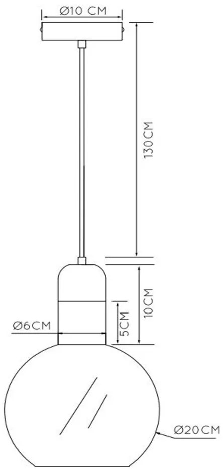 Lucide Julius hanglamp 20cm 1x E27 zwart