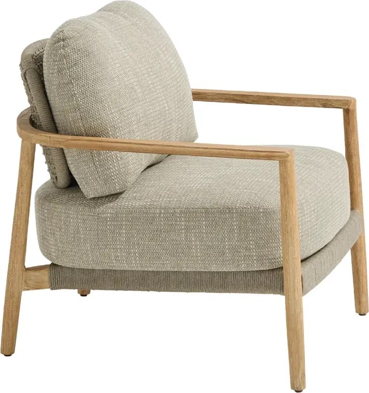 Taste by 4 Seasons Milou loungestoel Teak/Ibiza Moss Loungestoel bruin weerbestendig