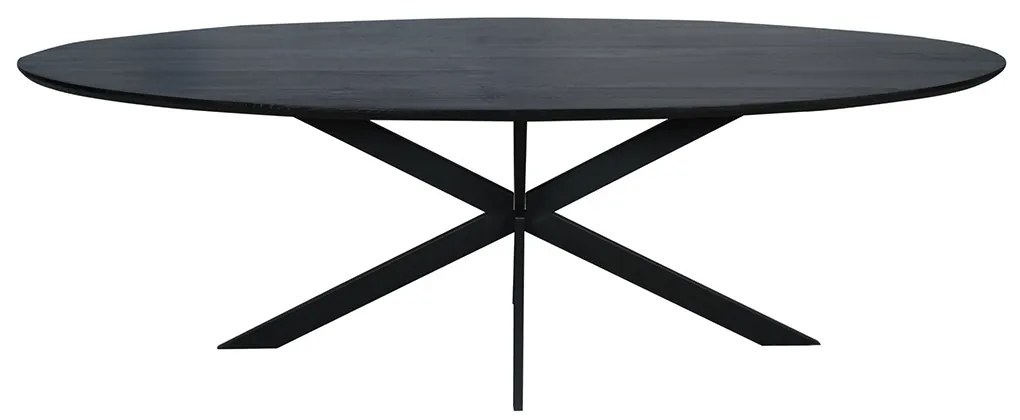 Starfurn Ferris Ovale Eettafel Zwart Eiken 210 Cm - 210 X 100cm.