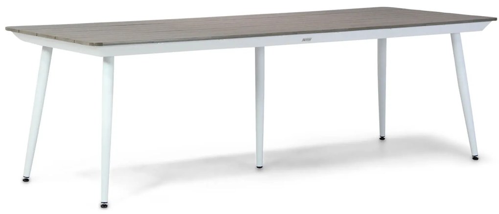 Dining Tuintafel rechthoekig 240 x 92 cm Aluminium/polywood Wit Yala