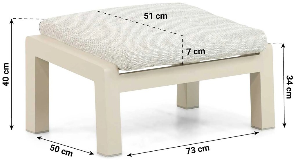 Bistroset 1 persoon Aluminium Taupe Lifestyle Garden Furniture Evora