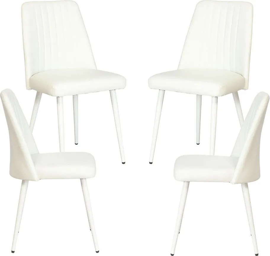 Set 4 Betros Kunstlederen Stoelen