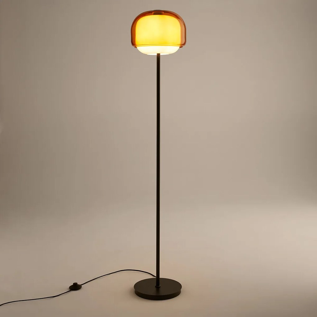Vloerlamp van gekleurd glas, Kinoko